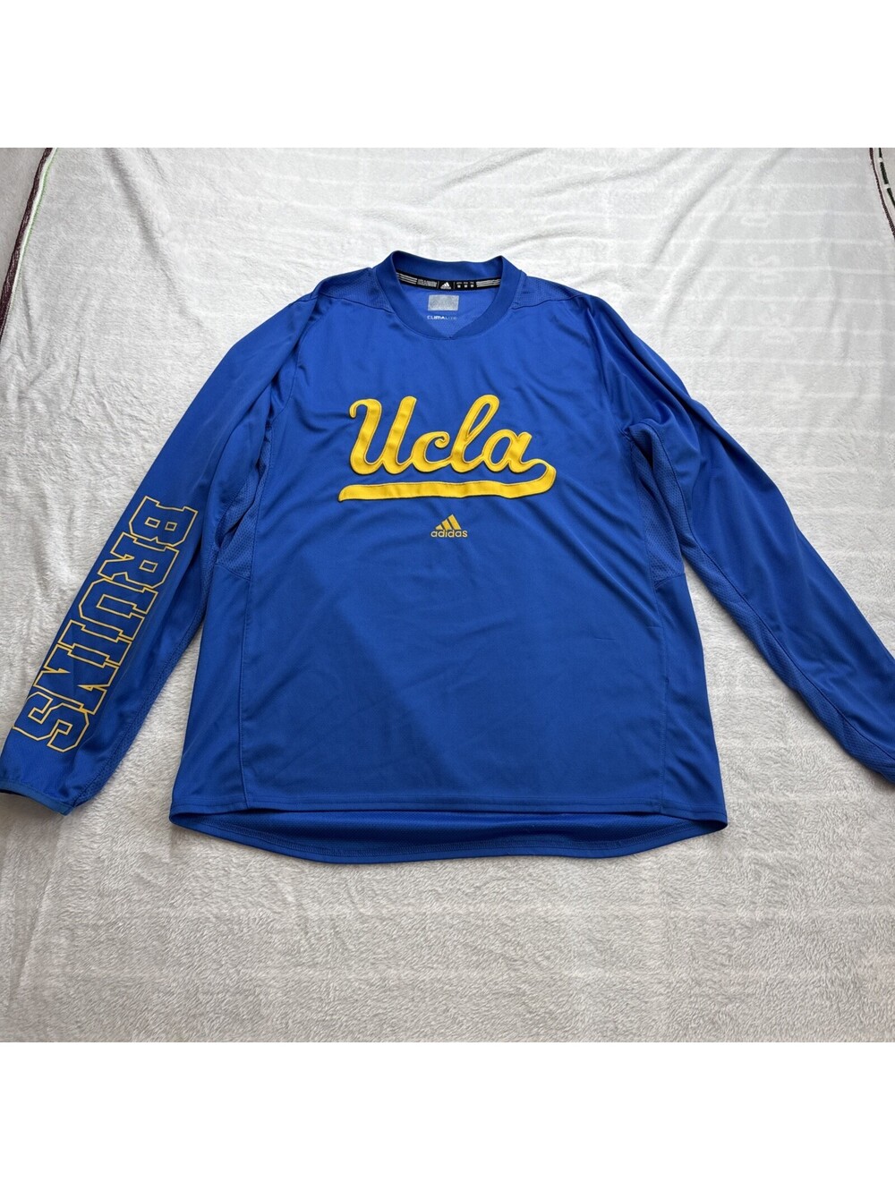 Adidas UCLA Bruins Long Sleeve Shirt Blue Men's Vintage Basketball M (2240)